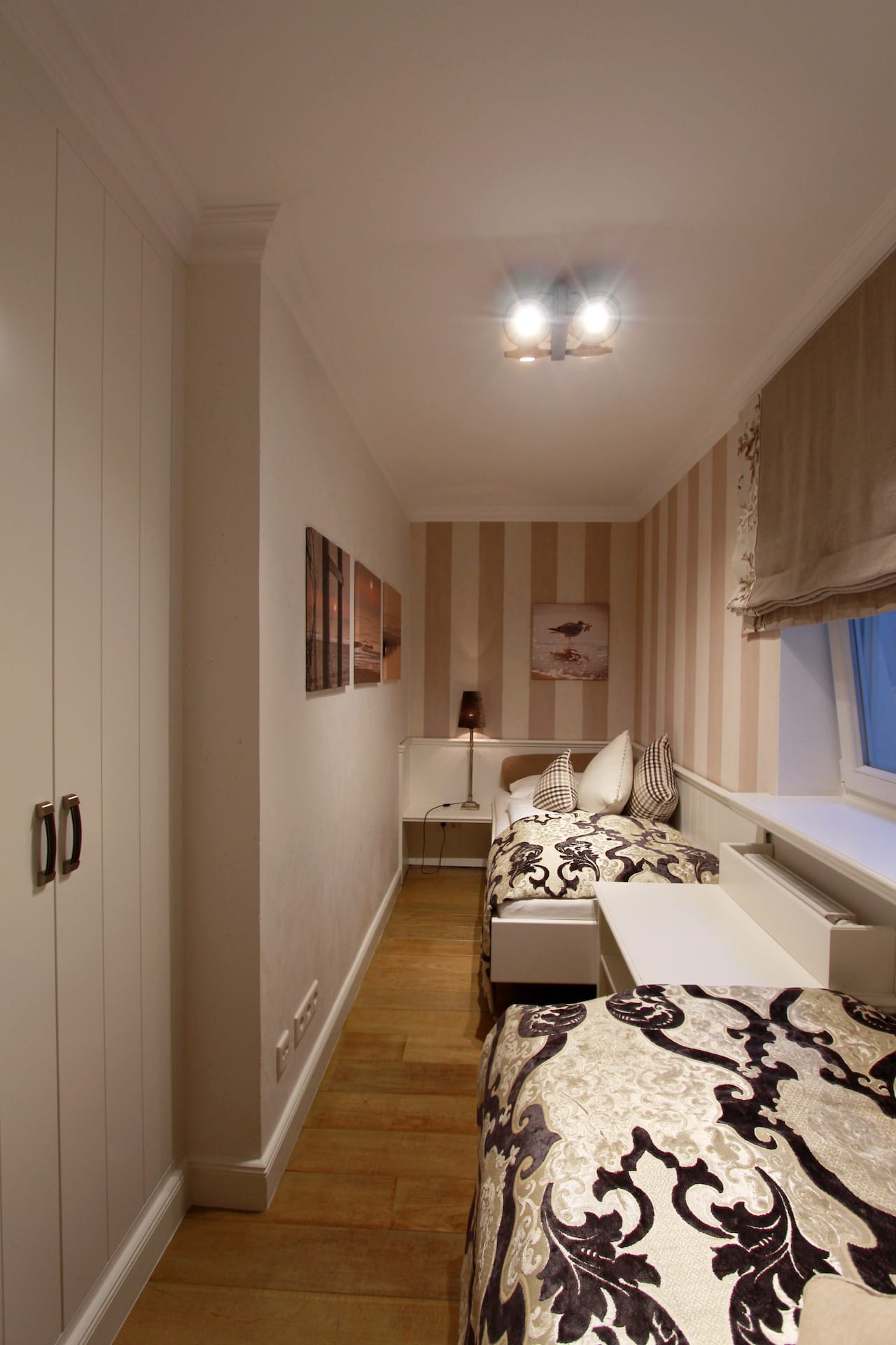 Zweites Schlafzimmer mit zwei Einzelbetten im "Landhaus Dünental 2" Ferienwohnung auf Sylt in Rantum