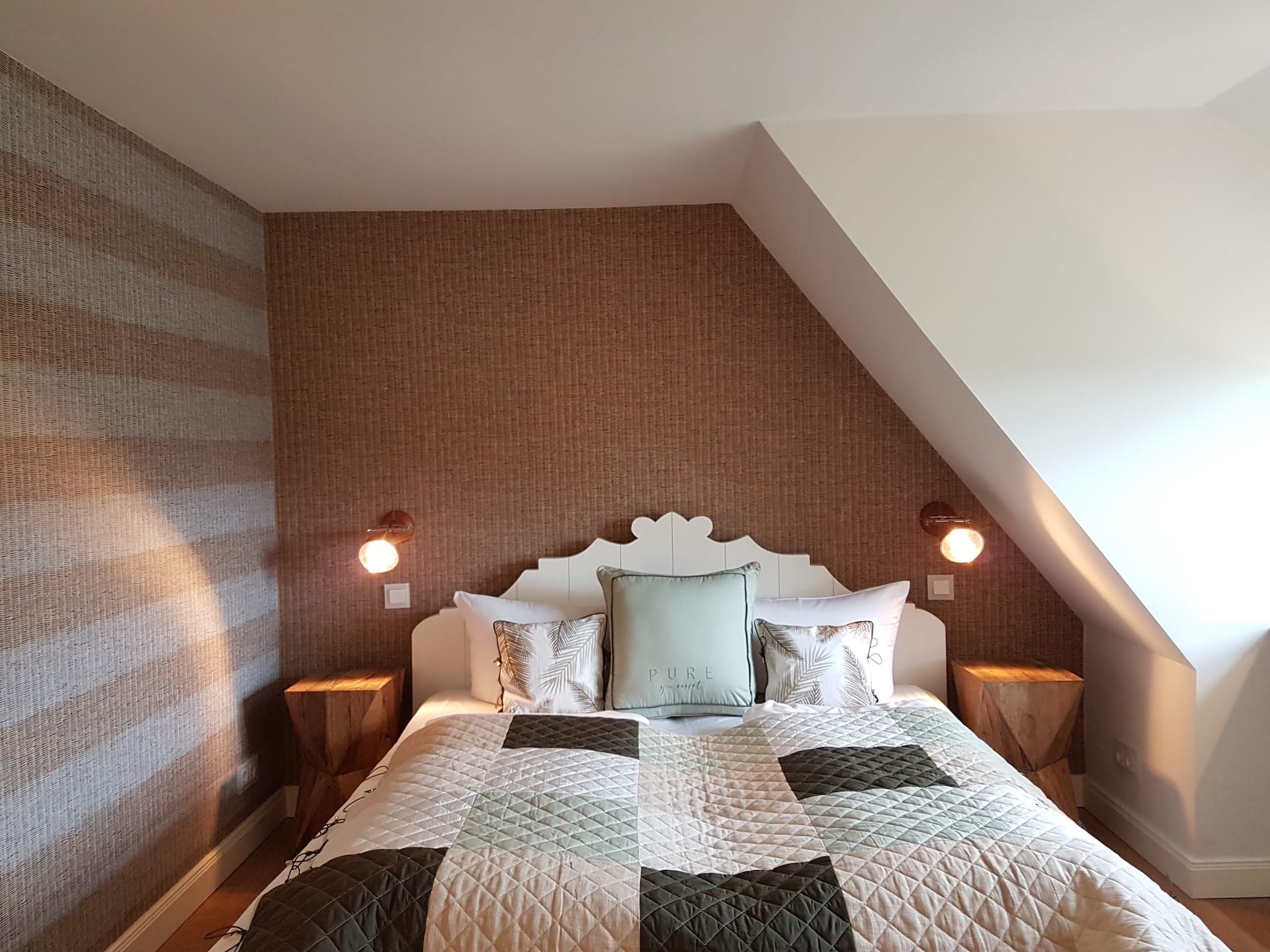 Drittes Schlafzimmer mit Doppelbett im "Seaside II" Ferienhaus in Rantum auf Sylt