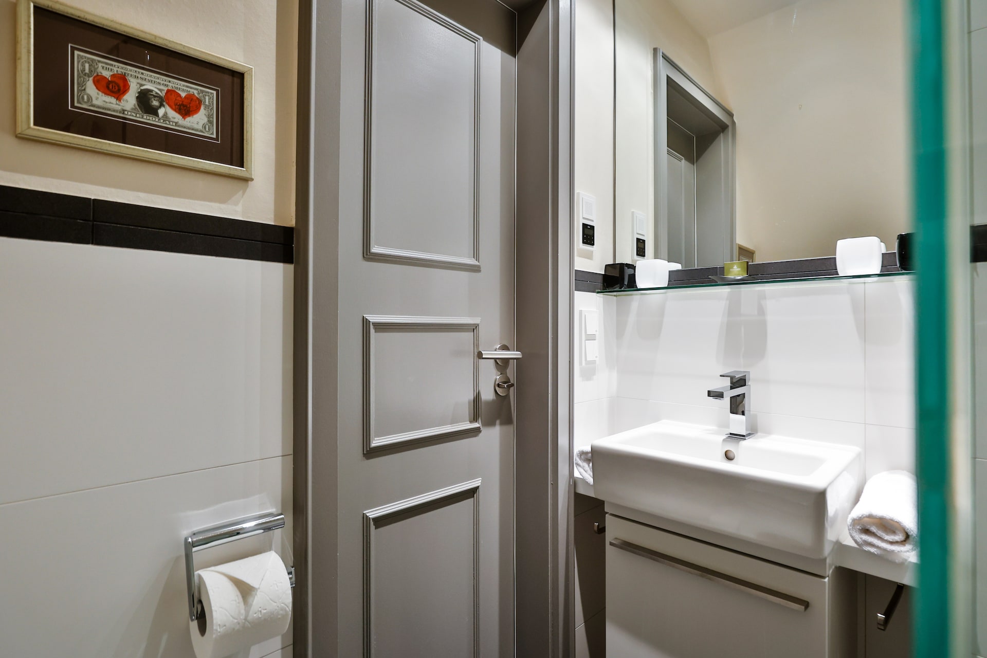 Badezimmer in der Ferienwohnung mit Wattblick "Syltsterne" in Rantum auf Sylt
